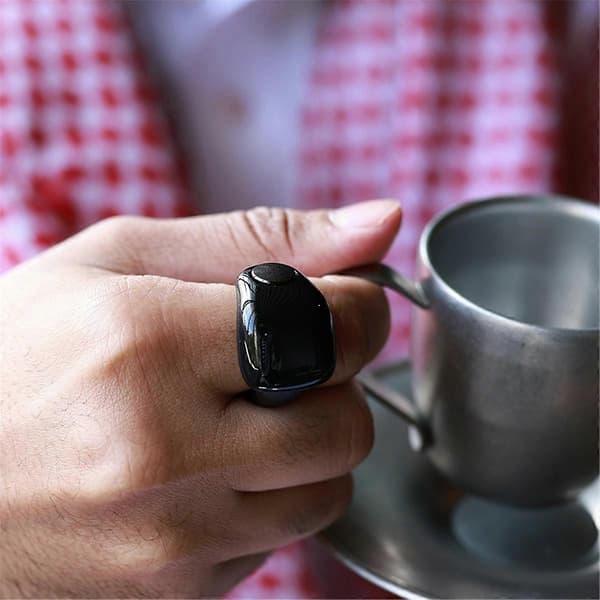 Tasbih-ringer Tasbih-teller Ringer Tasbeeh-teller APP-støtte Vanntett 4-sifret Fingerteller for Bønn