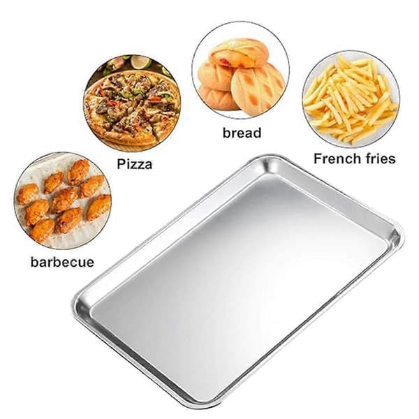 6 Bakebrett, Flat Bunnbrettsett, Grillbrett, Dyp Kokeplate, Egnet for Bre