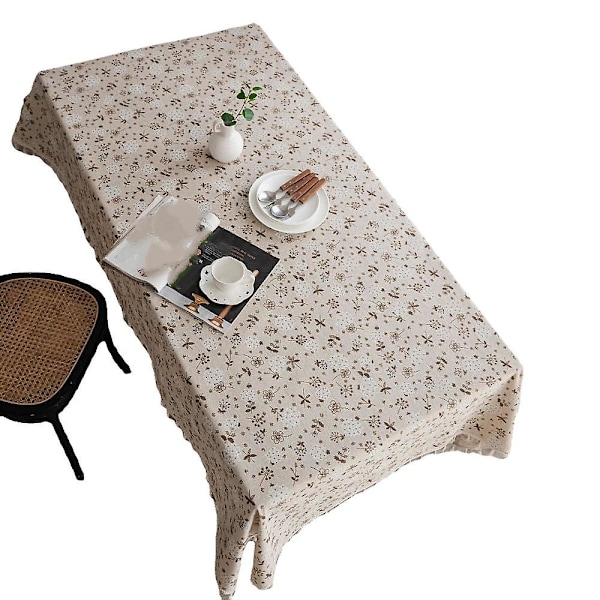 Duk i bomull og lin, trykt dekorativt duk, vaskbart rektangel, påske duker til middag, hjem, bryllup, bankett, buffet, botanisk