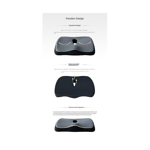 Komfortabel Memory Foam Pute Massasje Bil Kontorstol Pute Egnet For Stillesittende Halebeinsmerter