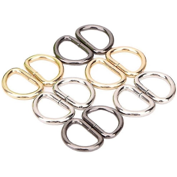 D-ring 30 st D-ringar Metallring D-ringar Halvringar Blandade D-ringar Blandade