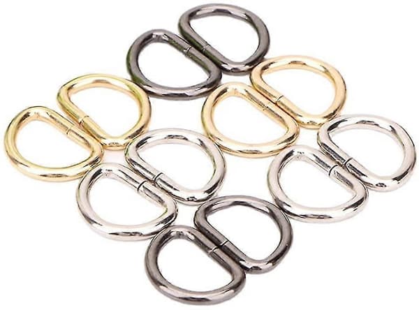 D Ring 30 stk. D-ringe Metalring D-ringe Halve ringe Assorterede D-ringe Assorteret