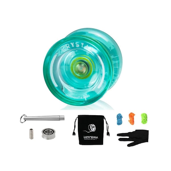 K2p Responsive Abs Yoyos for barn, nybegynnere Yoyo med hansker Kort trekker tau Oppbevaringspose Grønn