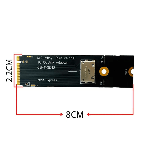 M.2 Nvme Til U.2 Oculink SFF-8612 Adapter Pci-e Ngff Multifunktions Komfort Adapter Gen4