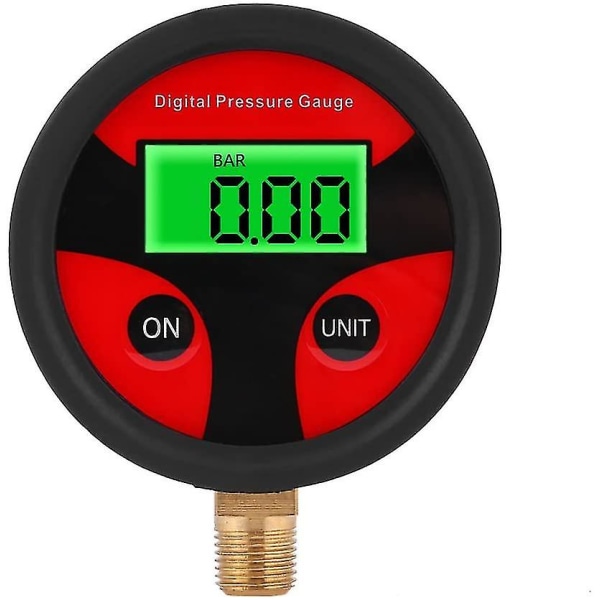 Digital dæktryksmåler, LCD digital bildæktryksmåler Digital LCD dæklufttryksmåler til bil lastbil Motorcykel 0-200psi