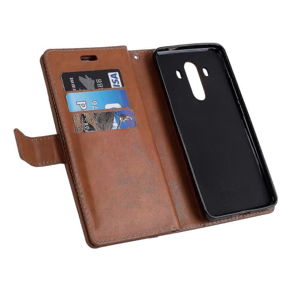 -slot Et lynlås Ph-etui til Mate 10 Pro --Brun