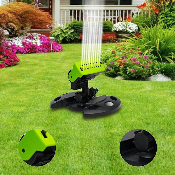 Vannspreder for plen, automatisk svingbar sprinkler med oppgradering til 16 utløp, multifunksjonell plen sprinkler for hagevanning, plenpleie, tak