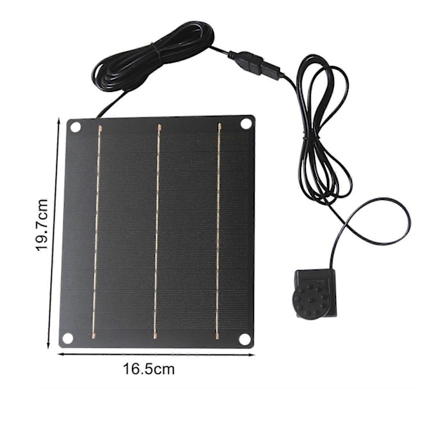 Solpanel Fontänpump Kit med 6 Munstycken Enkel Installation Lätt att Använda Utomhus DIY Solvattenfontän Tillbehör
