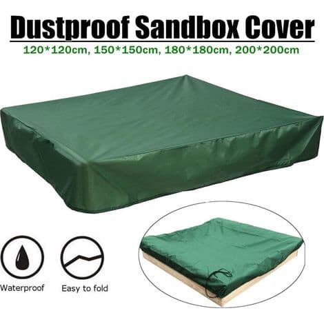 Vanntett sandkassedeksel med snøring for 150 x 150 cm sandkasse