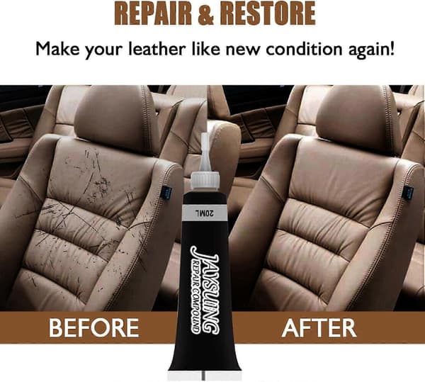 Lærreparasjonssett for sofa, 20ml Lærreparasjonsgel, Lærfarge for sofa