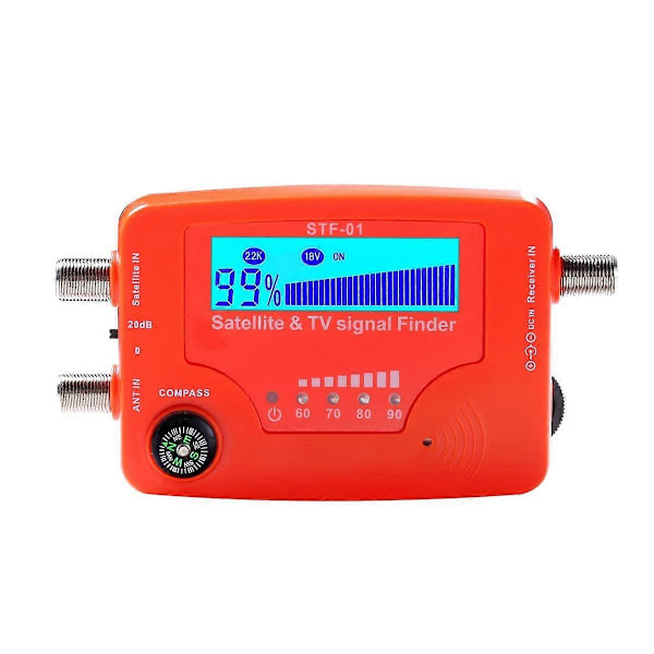 2 i 1 Satellit TV Signal Finder LCD Digital TV Antenne Signalstyrke Signalmåler med Kompas