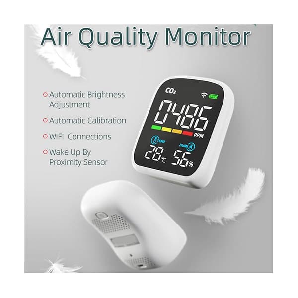 WIFI Infraröd CO2-mätare Koldioxidmätare NDIR-sensor Luftkvalitetsmätare Koldioxiddetektor
