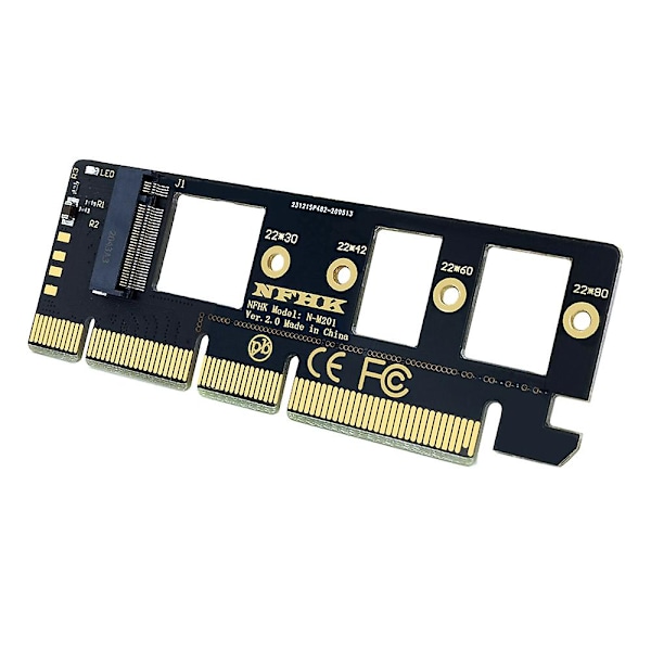 Laajennuskortti M.2 NVME SSD:lle PCIE 3.0 X16/X8/X4 työpöytä SSD-sovitinkortti, tukee 2230 2242 2260 2