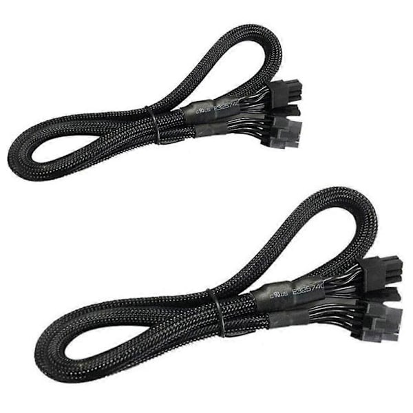 2-pak 8-PIN til 8-pin (6+2) PCIE VGA strømforsyningskabel Flex FOR EVGA Supernova 650 750 850 1000 1600 2000 G2 G3 P2 T2 GS