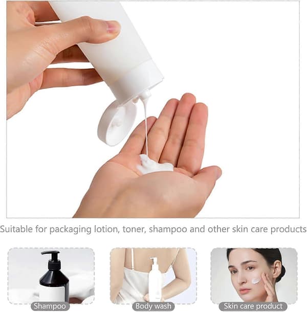 5 st Reseflaskor för Toalettartiklar 100 ml Rese-squeeze-flaska med Flip Cap