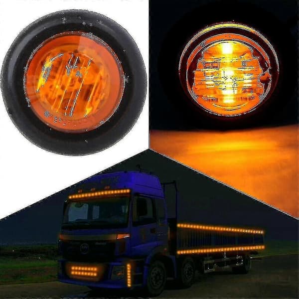 10 stk. Universal Sidemarkeringsindikator LED-lys Tilhenger Lastebil Baklys Bullet Lys Lastebil Klaring