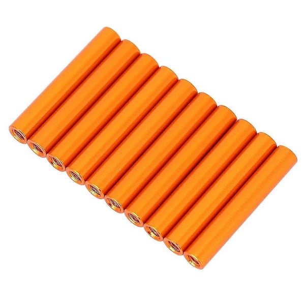 10 stk. M3x30 Runde Aluminium Afstandsstykker Søjle Spacer Stud Fastgørelsesstænger Orange YEMAA