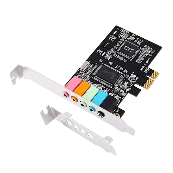 PCIe Lydkort 5.1 Internt Lydkort 3D Stereo PCI-e Lydkort 32/64 Bit PCI Express PC Lydkort CMI8738 Chip