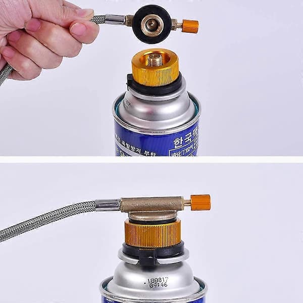 2 st Camping Gascylinderadapter Gasomvandlingshuvud Adaptermunstycke Koppling Gasspisventil Adapter