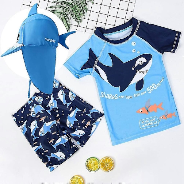Baby Toddler Tvådelad Baddräkt Set Badkläder Krabba Baddräkt Upf 50+