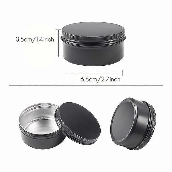 12 Pak Runde Dåser Skruelåg Aluminiumsdåser Med Låg Til Læbepomade, Krydderier, Slik, Te Og Lys
