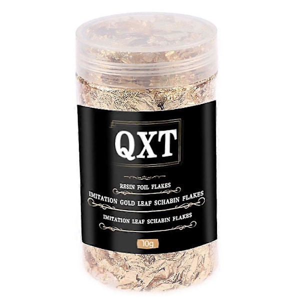 Komplett Sett Med Resin Lett Å Pakke Gullflak Resin Metallfolie 10g Tre Flasker