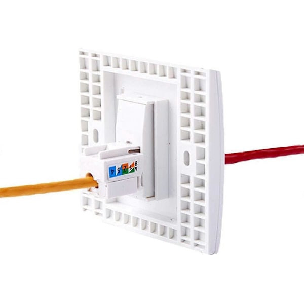 10-pack Cat6 Keystone-uttag, Ethernet-vägguttag, Cat6 Nätverkskoppling - Cat5/5e/6 Kompatibel