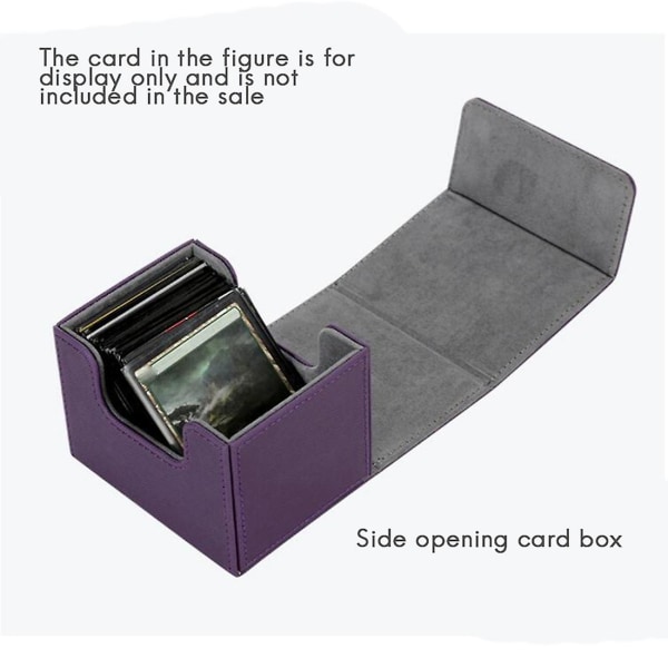 Card Box Side-loading Card Box Deck Case For Yugioh Card Binder Holder 100+, svart