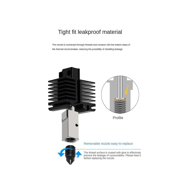 3 kpl Clone Cht Suutinta 0,6 mm Cht Kovettunut Teräs Suurivirta Extruder Suuttimet Paranneltuun Bambulab Hot-Endiin