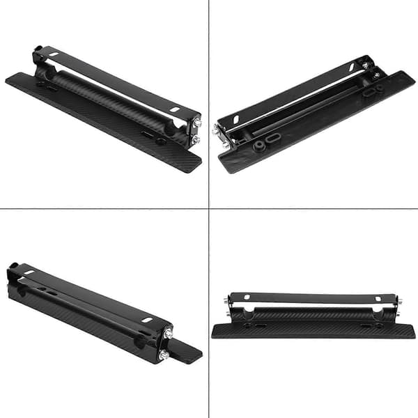 Universal Justerbar Carbonfiber Bil Nummerplade Rammeholder Beslag