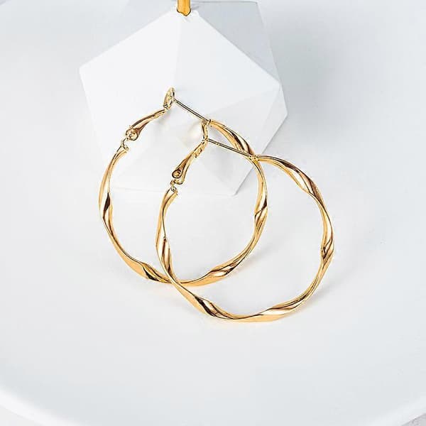 Gull Hoop Øredobber, Rund rørdesign
