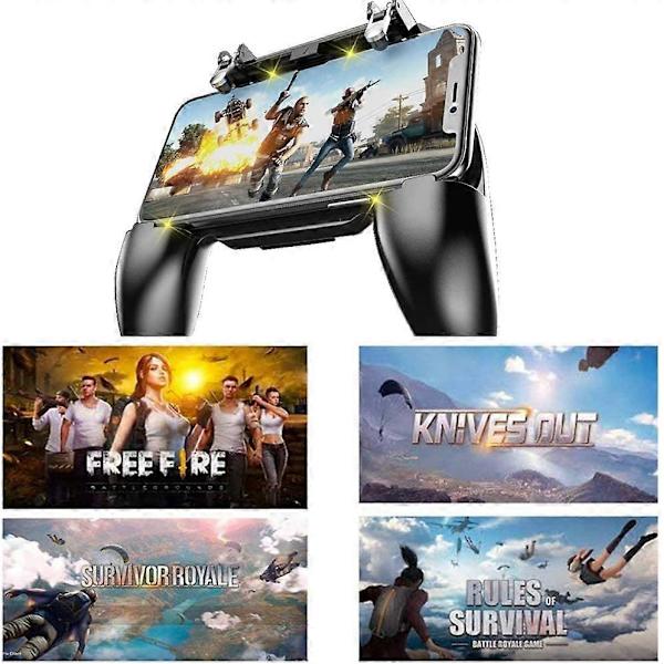 Mobil Spilcontroller til PUBG Mobil Controller L1R1 Mobil Spil Trigger Joystick Gamepad til 4-6.5\" iOS & Android Telefon (W10 Opdatering)