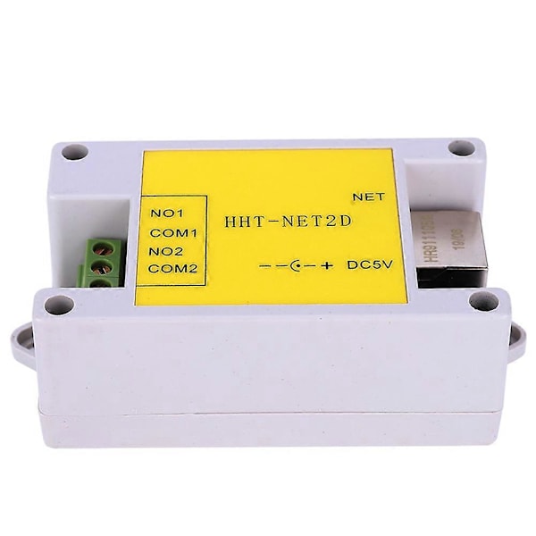 IP Nettverksrelémodul 2 Kanal Fjernkontroll for Smart Hjem Kontroll DC5V HHT NET2D YEMAA