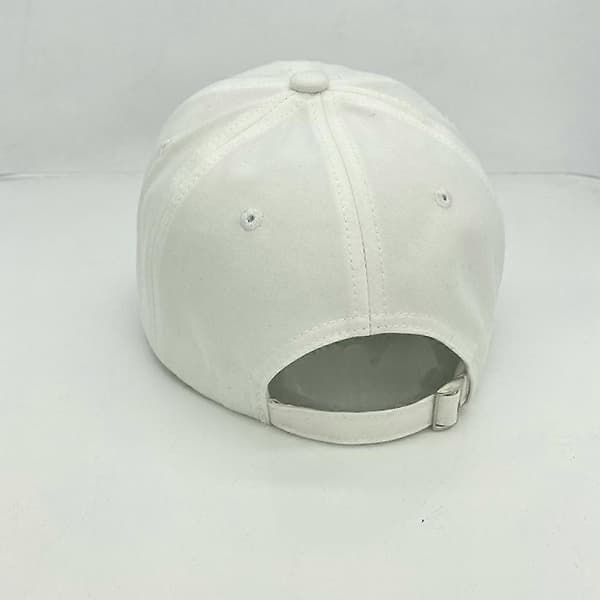 Hatt Myk Topp Bomull Allsidig Casual Baseball Cap (Hvit)