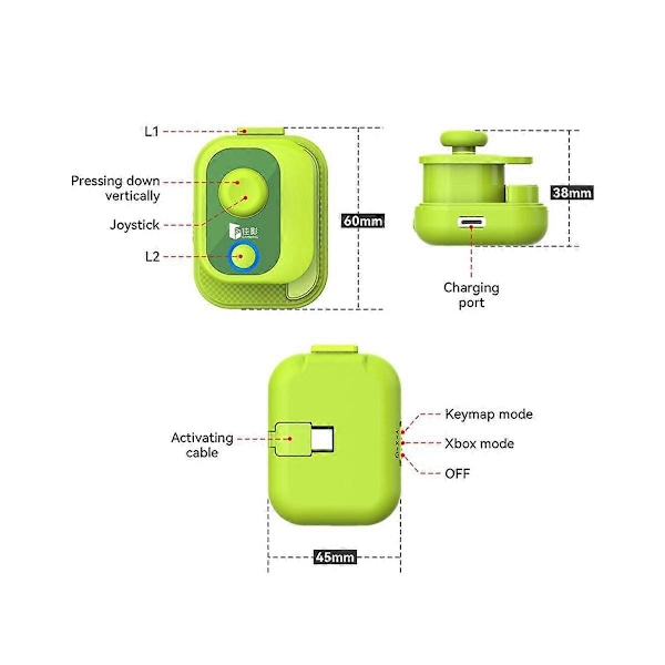 GAMWING Spelkontroll Enhands Gamepad Telefonkontroll Trådlös Bluetooth Gamepad för Smart Telefon
