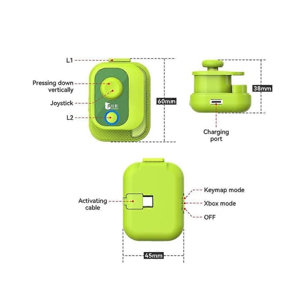 GAMWING Spilcontroller Enhånds Gamepad Telefoncontroller Trådløs Bluetooth Gamepad til Smart Phon