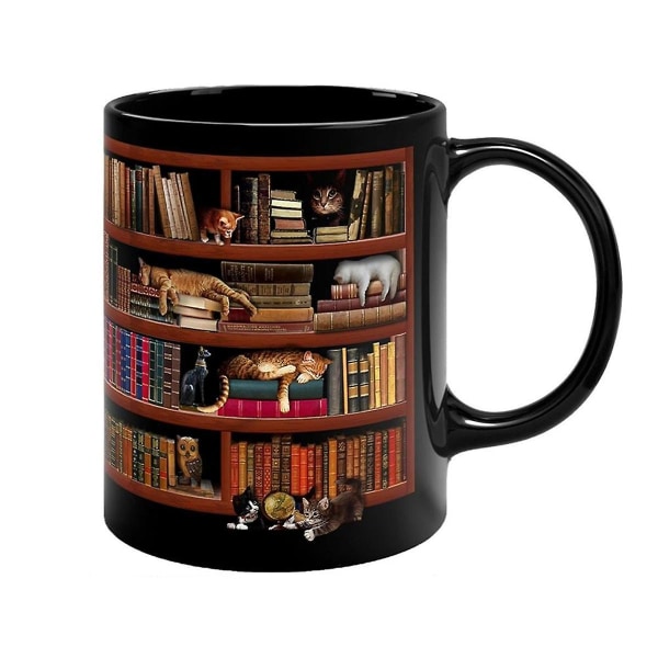 3d bogreol krus Bibliotek boghylde kop Bogreol design bog krus Book Club Cup nyhed kaffe krus M
