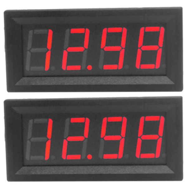 2x 0,56 tommer mini digital LED-skjerm 4 bits 0-100v voltmeter panel volt spenningsmåler tester