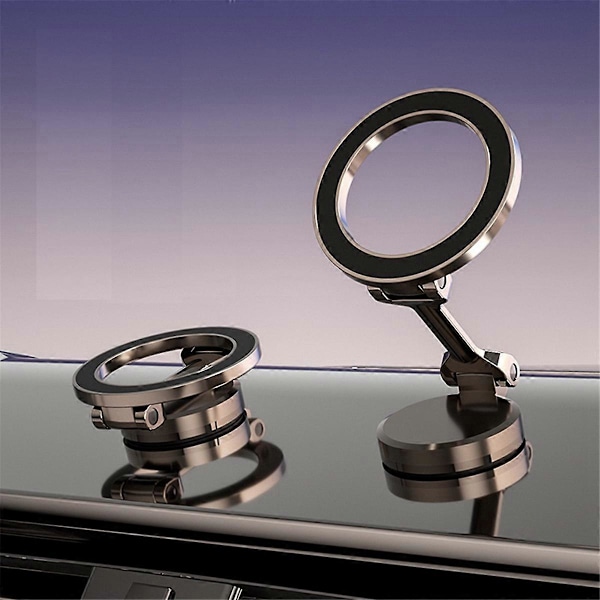 Magneettinen puhelinpidike autoon, 360° kääntyvä, metallinharmaa