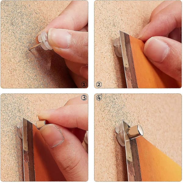 Magnetiske Pushpins Magnetacks Magnetknapper (20 stk, sølv)