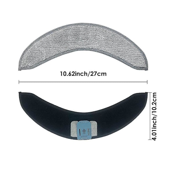 4 stk. Erstatningsmoppeputer for Combo J7+ Robotstøvsuger Mikrofiber Vaskbar Gjenbrukbar Moppeklut