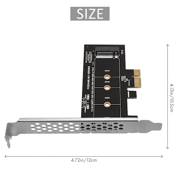 PCIE-M2-sovitin PCI Express 3.0 X1 NVME SSD M2 PCIE -korotussovitin, tukee 2230 2242 2260 228