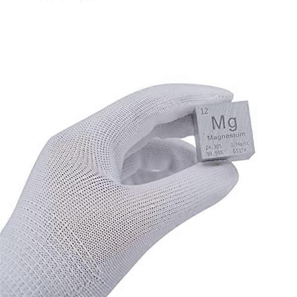 1 Tum Magnesiumkub Metall, Högdensitetselement Kub Ren Metall, för elementsamlingar Lab Experimentmaterial