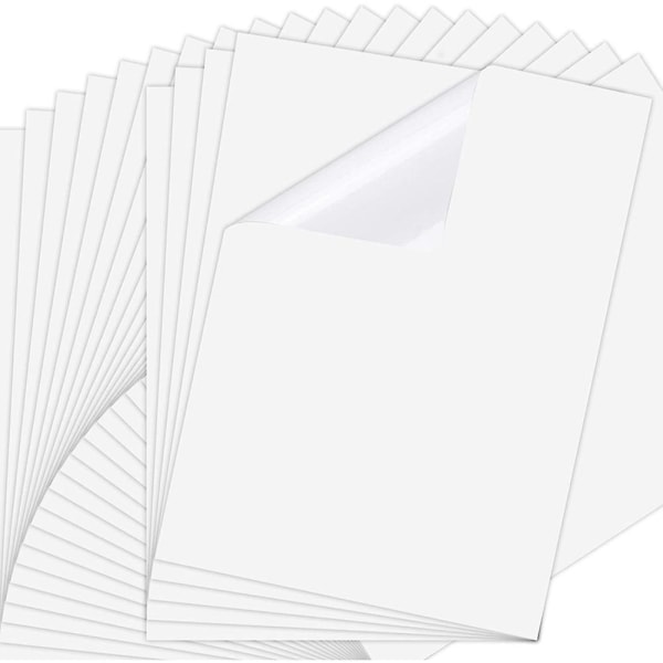 25 ark 8,3 x 11,6 tommers blekkskrivepapir, utskrivbar transparentfilm, papiretikett for blekkskriver