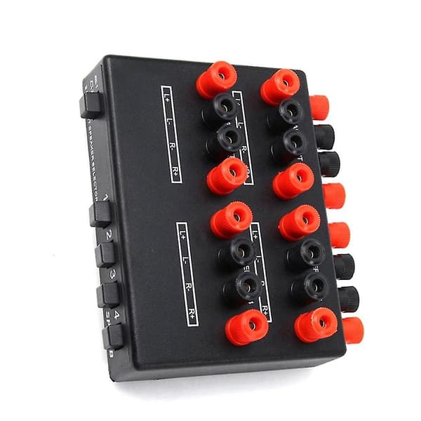 Mini 2-ind-4-ud Stereo Audio Vælger Forstærker Switch Box Højttaler Splitter Sp-24b Højttaler Vælger Box