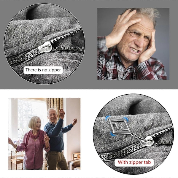 6 Stycken Dragkedjekläpp Ersättning Dragkedja Metall Dragare Slider Dragkedjeförlängare