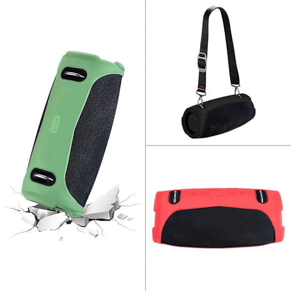 Silikonikotelo Xtreme 3 Bluetooth-kaiuttimelle, matkakotelo, suojaava pehmeä silikonisuojapussi (musta)