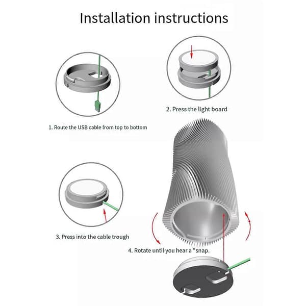3D Print Model LED Lys LED Spotlight Multifarvet Justerbart LED Lys Kit DIY LED Spotlight Uden Lampeskærm