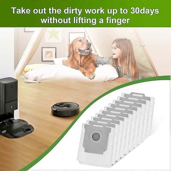 10-pack dammsugarpåsar kompatibla ersättningar för iRobot Roomba i3, i4, i6