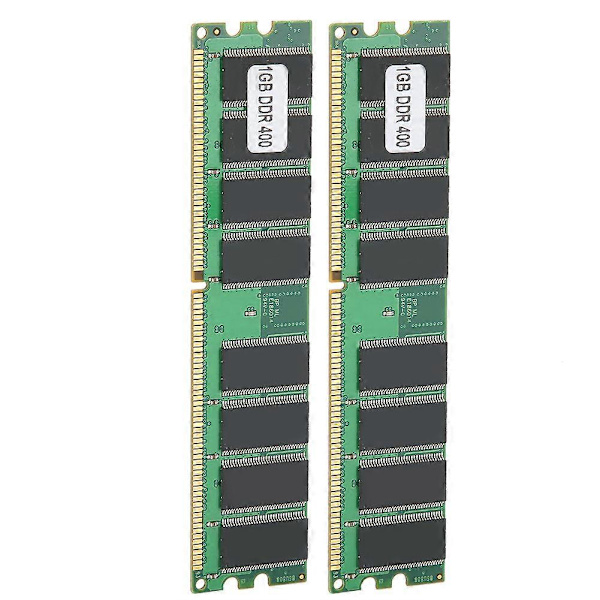 2 st Minnesmodul Stationär Dator Dubbelsidig 16-kärnig DDR 1GB 400MHZ PC-3200 YEMMA